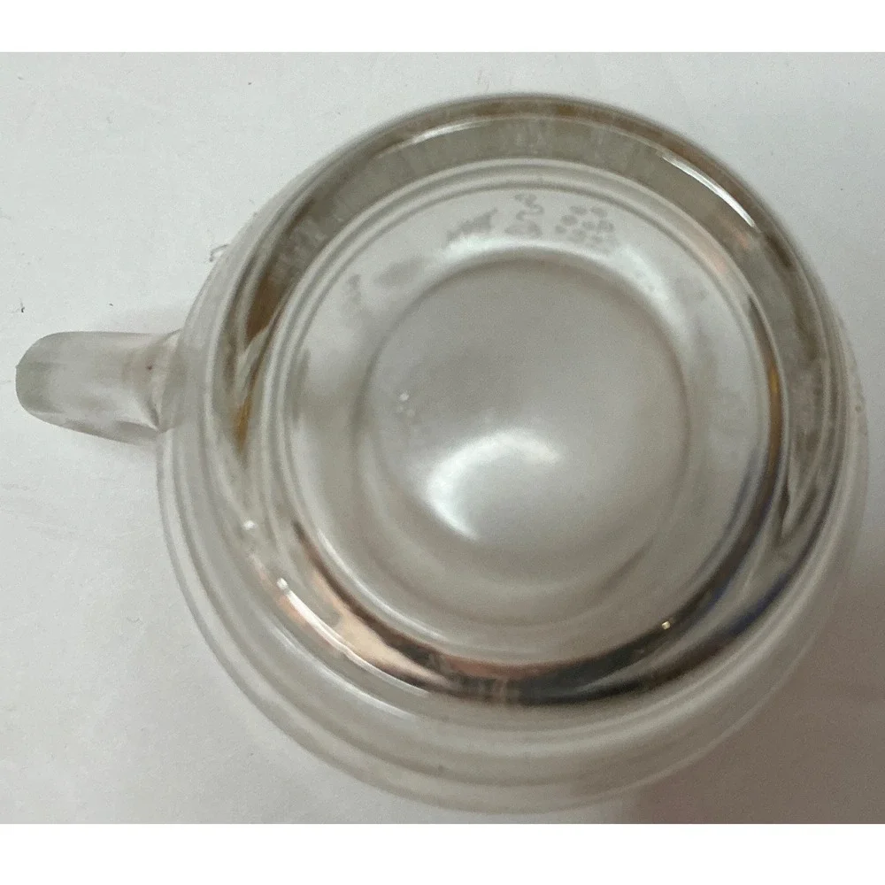 Bartlett Collins Vintage 4pc Table Set Sugar Creamer Salt Pepper Gold Trim Glass